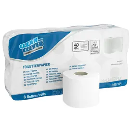 Toilettenpapier 4-lagig, 150 Blatt, 12.5 cm Blattlänge, soft. Unsere Toilettenpapiere sind FSC zertifiziert